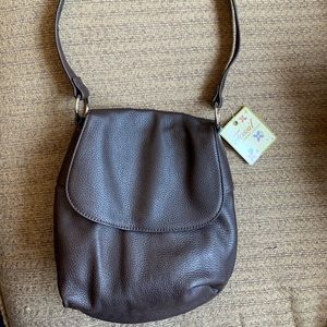 Brown leather Fossil shoulder bag